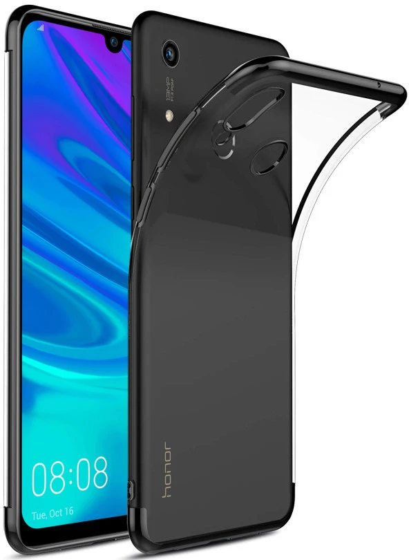 Honor 8A Kılıf Lazer Boyalı Renkli Esnek Silikon Şeffaf