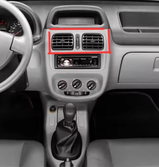 Hareketli Renault Clio Reno Yönlendirmeli  GRİ RENK 1 ÇİFT  Orta Kalorifer Fan Havalandırma Izgarası