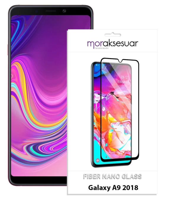 Samsung Galaxy A9 2018 Ekran Koruyucu Kırılmaz Fiber Nano Tam Kaplayan Cam