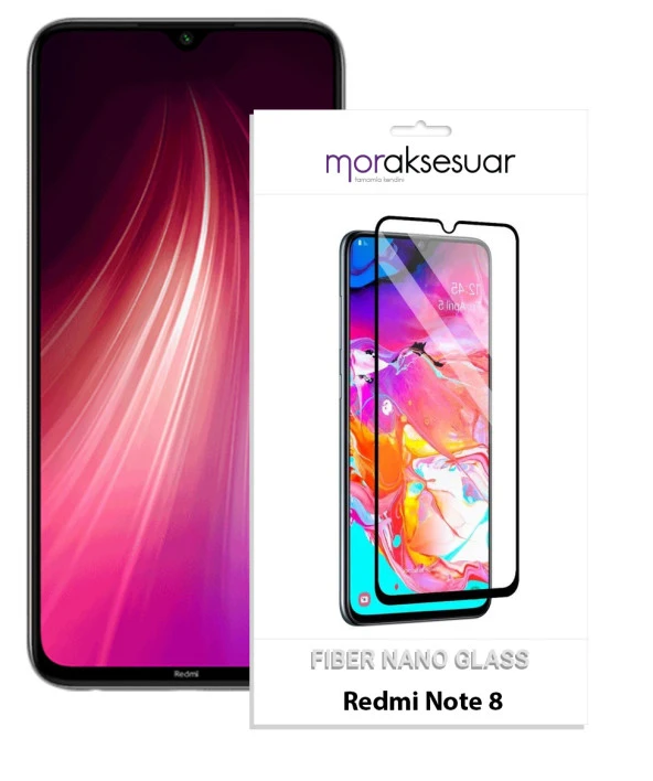 Xiaomi Redmi Note 8 Ekran Koruyucu Kırılmaz Fiber Nano Tam Kaplayan Cam