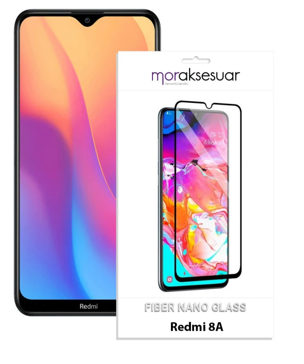 Xiaomi Redmi 8A Ekran Koruyucu Kırılmaz Fiber Nano Tam Kaplayan Cam