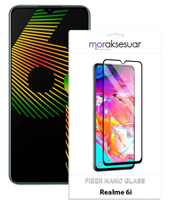 Realme 6i Ekran Koruyucu Kırılmaz Fiber Nano Tam Kaplayan Cam