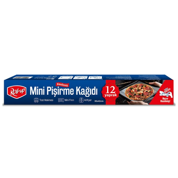 Roll-Up Kesilmiş Mini Pişirme Kağıdı 12'li
