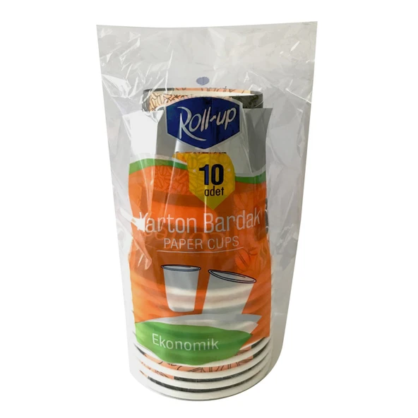 Roll-up Kahve Bardağı 8Oz 10Lu