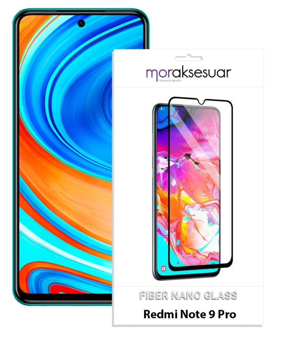 Xiaomi Redmi Note 9 Pro Ekran Koruyucu Kırılmaz Fiber Nano Tam Kaplayan Cam