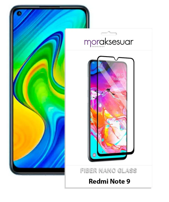 Xiaomi Redmi Note 9 Ekran Koruyucu Kırılmaz Fiber Nano Tam Kaplayan Cam