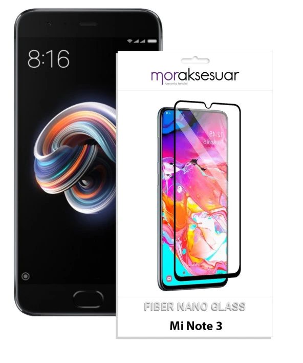 Xiaomi Mi Note 3 Ekran Koruyucu Kırılmaz Fiber Nano Tam Kaplayan Cam