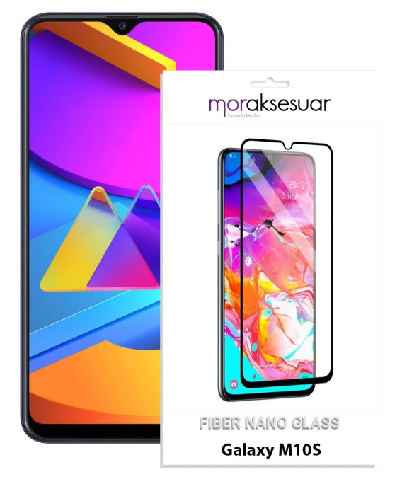 Samsung Galaxy M10s Ekran Koruyucu Kırılmaz Fiber Nano Tam Kaplayan Cam