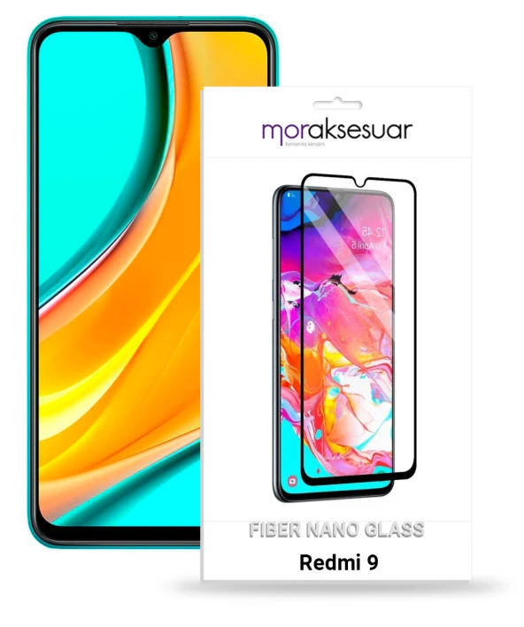 Xiaomi Redmi 9 Ekran Koruyucu Kırılmaz Fiber Nano Tam Kaplayan Cam