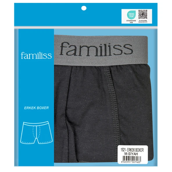 Familiss Erkek Boxer S Siyah