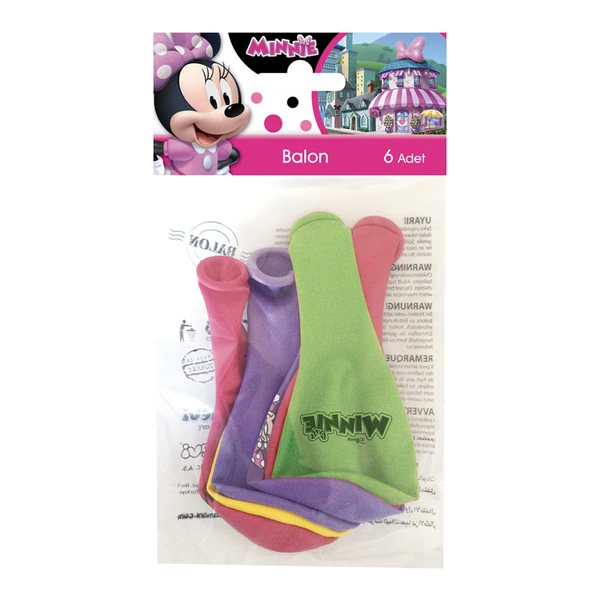 Minnie Poşet İçi 6'Lı Balon