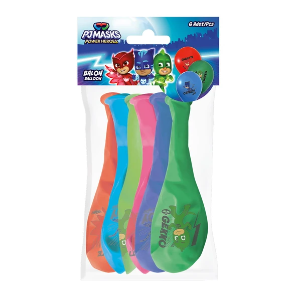 Pj Masks Power Heroes Poşet İçi 6'lı Balon