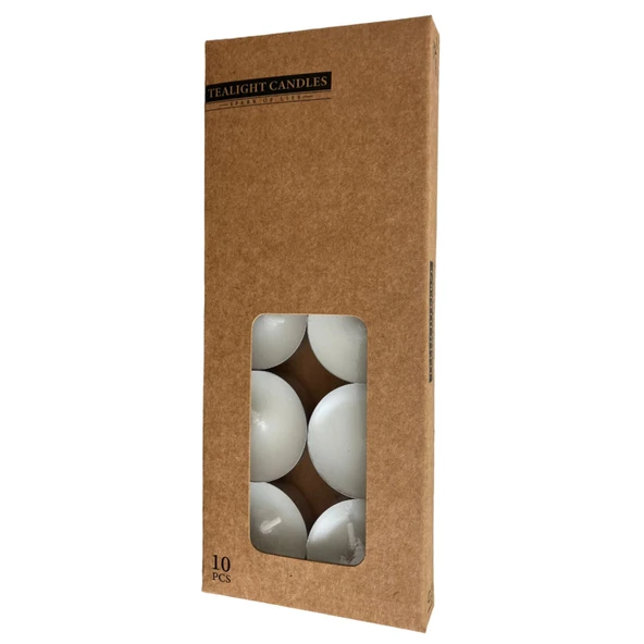 Mumsan 10'lu Tealıght Renkli Mum Kraft Paket
