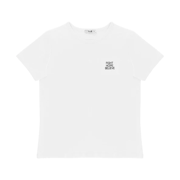 Penyem Kadın Tshirt Fight Hope Believe XL