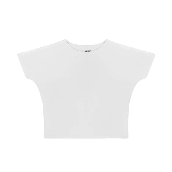Brix Kadın Yarasa Kol Tshirt Beyaz L