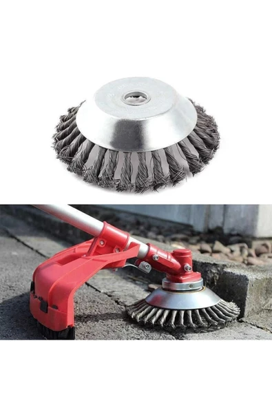 Motorlu Tırpan Kıyı Temizleme Çelik Fırça Başlık 15 cm - 2