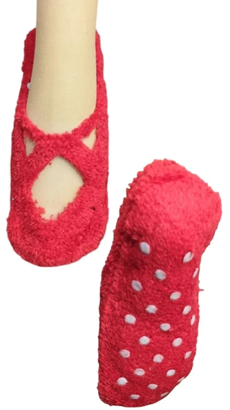 1 Adet Bayan Kaydırmaz Tabanlı Peluş Yoga Pilates Fitness Çorabı - 2