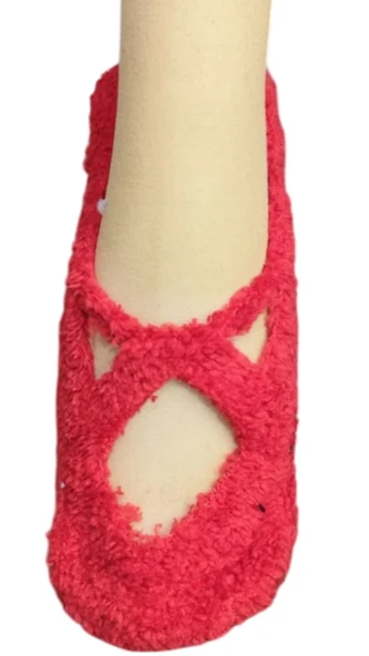 1 Adet Bayan Kaydırmaz Tabanlı Peluş Yoga Pilates Fitness Çorabı - 8