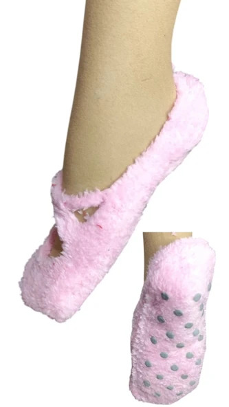 1 Adet Bayan Kaydırmaz Tabanlı Peluş Yoga Pilates Fitness Çorabı - 5