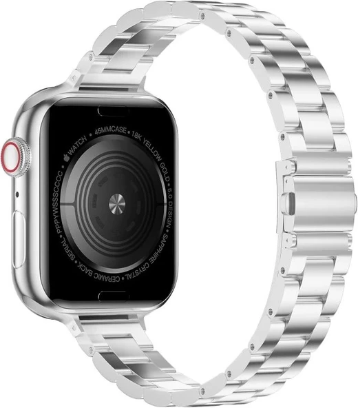 iiteeology Paslanmaz Çelik Kordon Uyumlu Apple Watch Kordon - 11