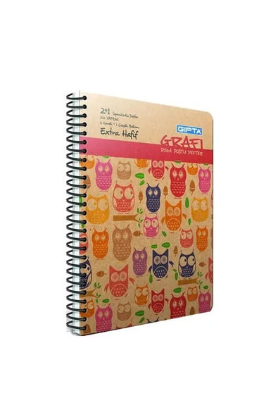 Gıpta Grafi 17x24 120 Yaprak 2+1 Sert Kapaklı Defter