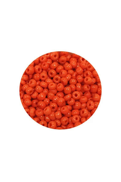 Dökme Cam Kum Boncuk (11/0) 2 mm - 60 Gram -  Turuncu - BNC048 - Resim 2
