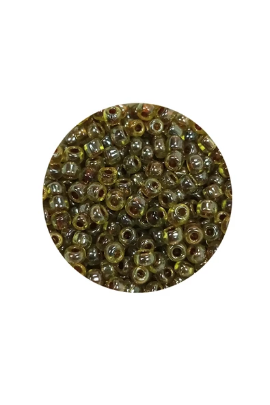Dökme Cam Kum Boncuk (8/0) 3 mm - 60 Gram - Yeşil Siyah - BNC223 - Resim 2
