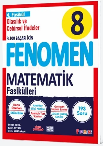 8. Sınıf Olasıılık ve Cebirsel İfadeler Fenomen Fasikülü Fenomen Okul Yayınları