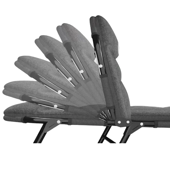 SUNUP SN-26975 TAŞINABİLİR AYARLANABİLİR 5 KADEME SÜNGER KAMP YATAK ŞEZLONG (KAZAYAĞI) - 2