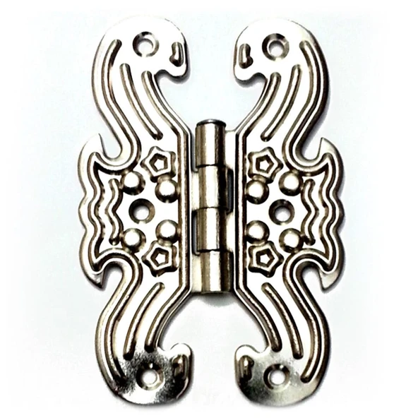 Dekoratif, Sac Kelebek Menteşe - Büyük, Nikel, 1 Adet ürün görseli 1