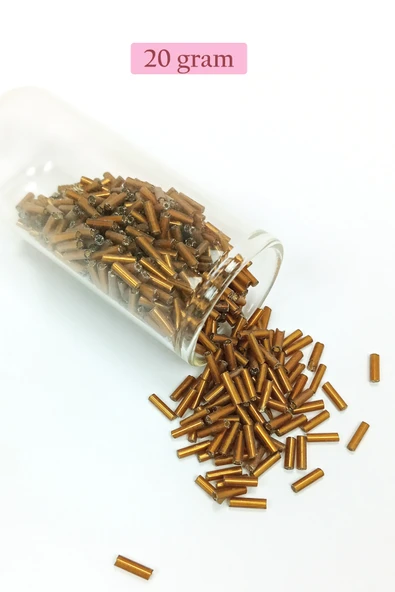 Uzun Boru Kesme Boncuk Çap 2mm Uzunluk 10 mm - 4 Renk - Toplam 80 Gram - BNC431 - Resim 3