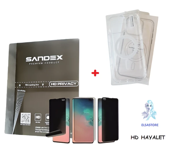 İphone 15 Nano Ekran koruyucu HD HAYALET + MagSafe Şeffaf Kılıf