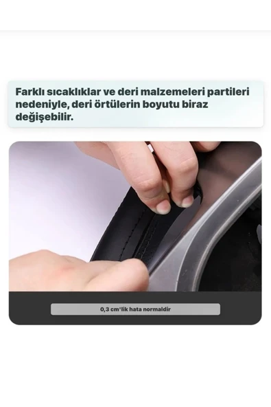 Fiat Uyumlu Linea Doblo- Fiorino Punto TuşluVersiyon Araca Özel Dikmeli Direksiyon Kılıf - Resim 5