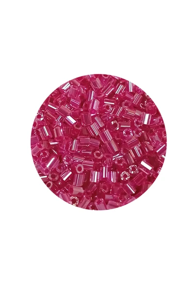 Kesme Cam Boncuk 2mm - 60 Gram - Şeffaf Pembe - BNC382 - Resim 2
