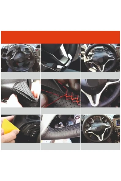 Fiat Uyumlu Linea Doblo- Fiorino Punto TuşluVersiyon Araca Özel Dikmeli Direksiyon Kılıf - Resim 4