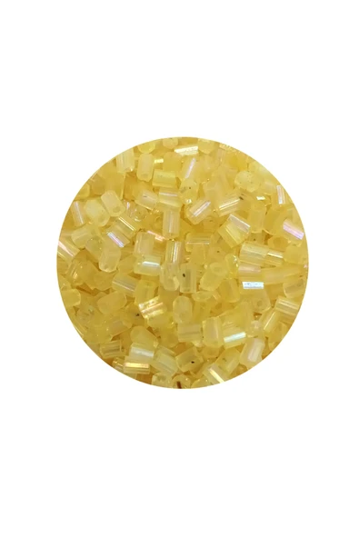 Kesme Cam Boncuk 2mm - 60 Gram - Şeffaf Sarı - BNC351 - Resim 2