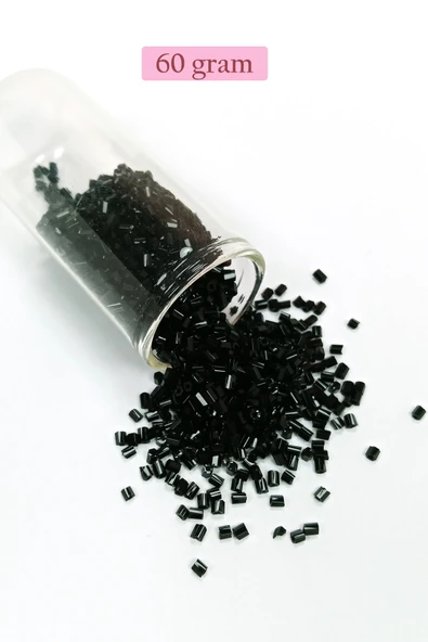 Kesme Cam Boncuk 2mm - 60 Gram - Siyah - BNC360 ürün görseli 1