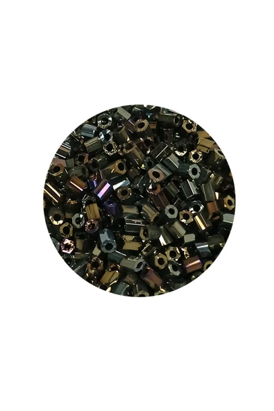 Kesme Cam Boncuk 2mm - 20 Gram - Asker Yeşili -BNC340 - Resim 2