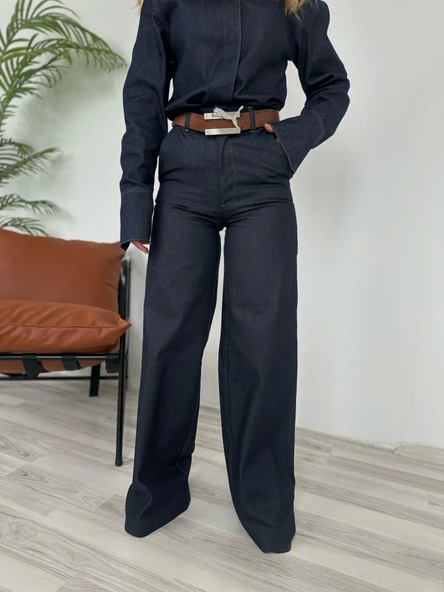 Kadın Denim Pantolon Mavi - 4