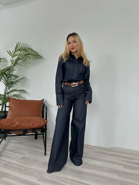 Kadın Denim Pantolon Mavi - 2