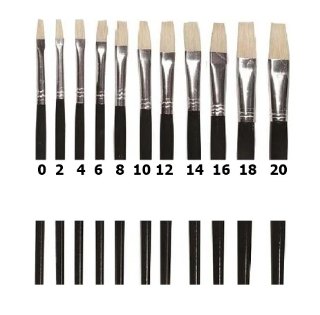 Brons Yağlı ve Akrilik Boya Fırçası No:8 - 3 adet