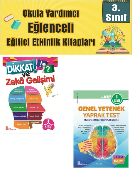 Ata 3.Sınıf Okula Yardımcı Dikkat Ve Zeka Gelişimi - Genel Yetenek Yaprak Test ürün görseli 1