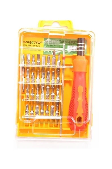 32 Parça Cep Telefonu Pc Tablet Mini Tornavida Seti Tamir Takımı - Resim 2