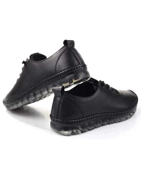 Voyager 9050 Zn Kadın Siyah Nata Hakiki Deri Casual Ayakkabı - 5