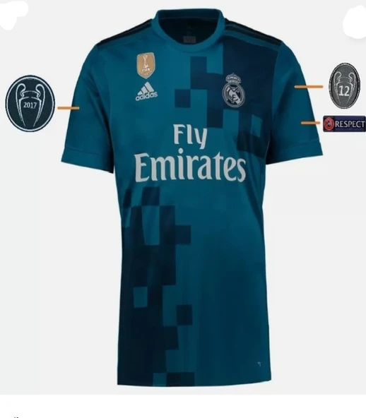Mtn M00180 Ronaldo Turkuaz Real Madrid Çocuk Deplasman Forma 2017-2018 - 2