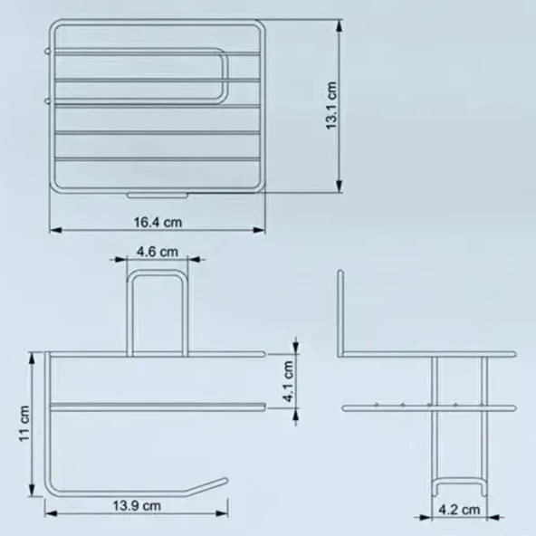 Kendiliğinden Yapışkanlı Tuvalet Kağıdı Tutacağı ve Yedek Raf - Siyah Modern Metal Tasarım - 5
