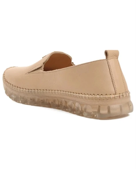 Voyager 9059 Zn Kadın Bej Nata Hakiki Deri Casual Ayakkabı - 4