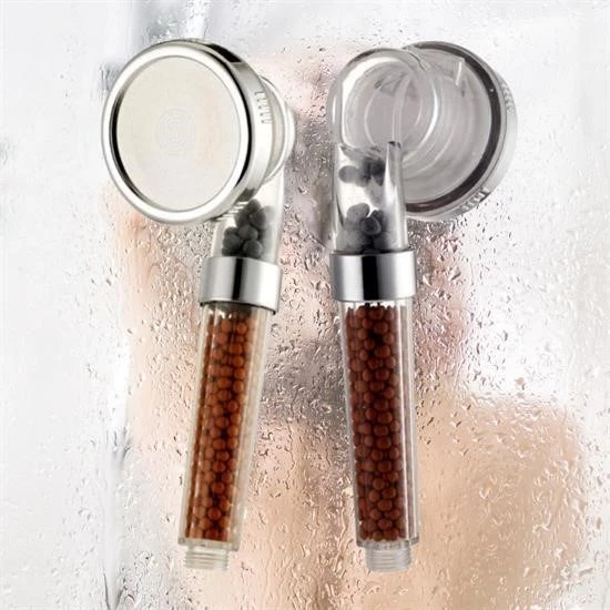 %50 Su Tasarruflu ve Arıtmalı Doğal Taşlı Banyo El Duş Başlığı - Resim 5