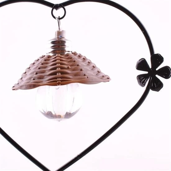 Pilli Işıklı Romantik Çift Tema Büyük Boy Dekoratif Ahşap Biblo - Resim 2