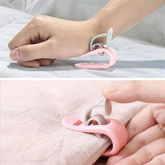 4 Adet İğnesiz Yorgan Çarşaf Ve Perde Tutucu Sabitleyici Kaydırmaz Örtü Düzenleyici Klips - Resim 5